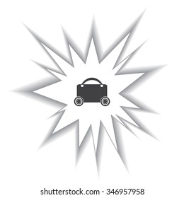 suitcase on wheels. icon. vector design