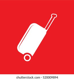 suitcase on wheels Icon Vector Illustration