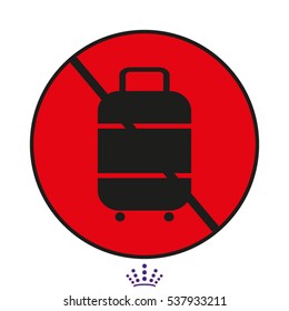 suitcase on wheels, icon, vector illustration EPS 10