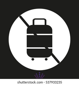suitcase on wheels, icon, vector illustration EPS 10