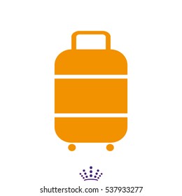 suitcase on wheels, icon, vector illustration EPS 10
