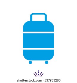 suitcase on wheels, icon, vector illustration EPS 10