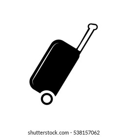 suitcase on wheels Icon Vector Illustration