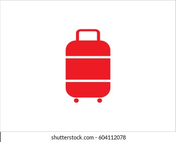 suitcase on wheels, icon, vector illustration eps10