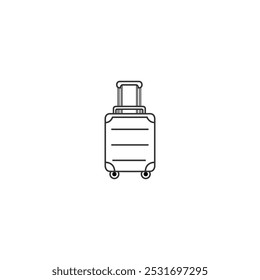 Suitcase on wheels, luggage, luggage bag icon.