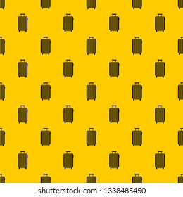 Suitcase on wheels pattern seamless vector repeat geometric yellow for any design