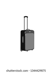 Suitcase on white background