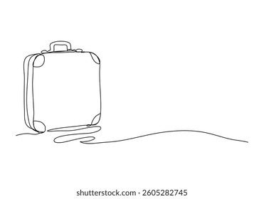 Suitcase, one line drawing animation with alpha channel.