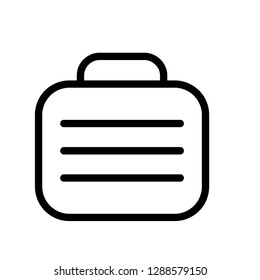  suitcase outline icon vector  isolated illustration editable