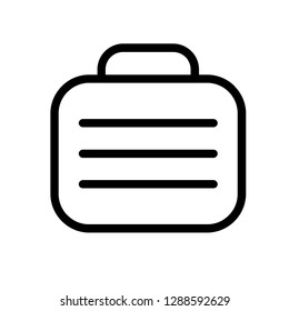 suitcase outline icon vector  isolated illustration editable