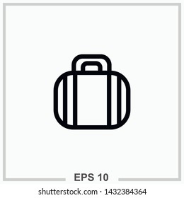 Suitcase outline isolated vector illustration