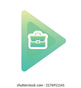 icono de plantilla de diseño de degradado de logotipo de juego en maleta