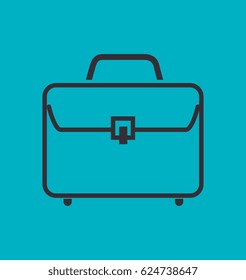 suitcase portfolio business isolated