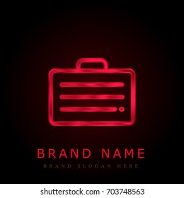 Suitcase red chromium metallic logo