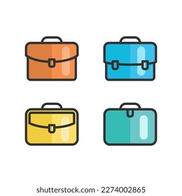 Suitcase related line icon simple collection. - Vector.