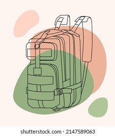 A suitcase rides, alarm bag, urban bug out bag. Survival kit or emergency items. 