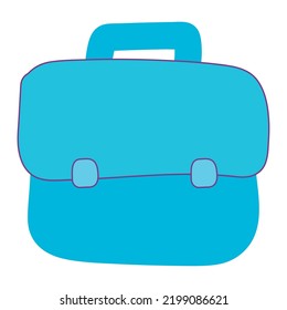 suitcase school cartoon isolated icon