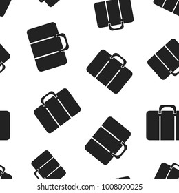 Suitcase seamless pattern background. Business flat vector illustration. Luggage sign symbol pattern.