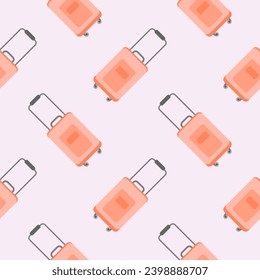 suitcase seamless pattern vector illustration. Suitable for backgrounds, wallpapers, fabrics, textiles, wrapping papers, printed materials, and many more.