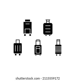 Suitcase set icon isolated on white background