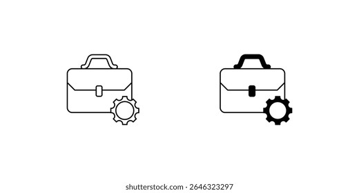 Suitcase set icon with white background vector stock illustration