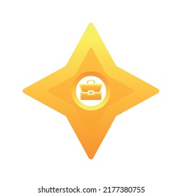 Logo-Farbverlauf-Design-Symbol für Koffer-Shuriken