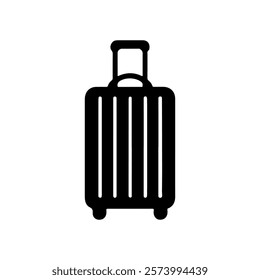 Suitcase silhouette icon vector design.