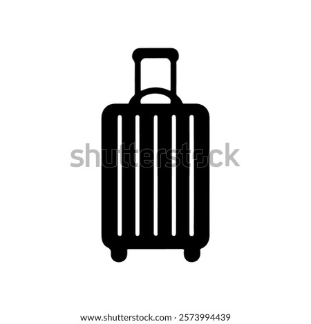 Suitcase silhouette icon vector design.