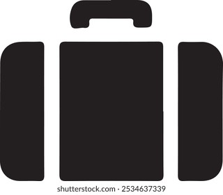 Suitcase silhouette vector style with white background