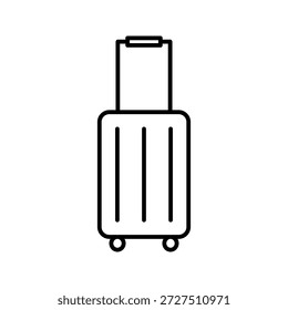 suitcase simple icon on white background