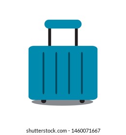 Travel´s suitcase. Small suitcase icon. Blue suitcase