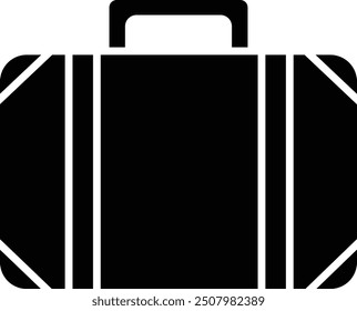 suitcase solid glyph vector illustration