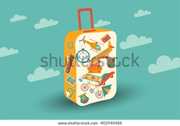 the suitcase stickers\
travel