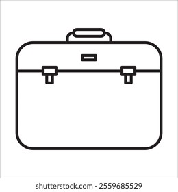 Suitcase stock icon outline vector