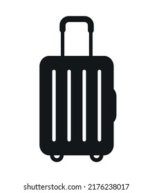 Suitcase symbol baggage vector icon