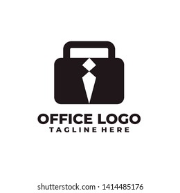 Suitcase Tie Office Logo Icon Illustration Stock Vector (Royalty Free ...