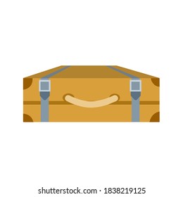 Suitcase. Travel bag. Element of trip and voyage. Flat cartoon illustration. Luggage for the trip