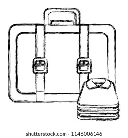 suitcase travel with clothes