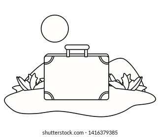 Suitcase and travel design vector illustration