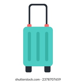Elemento de viaje en maleta. Ilustración vectorial con tema de viaje y estilo vectorial plano.
