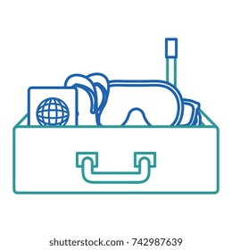 suitcase travel with elements