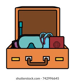 suitcase travel with elements
