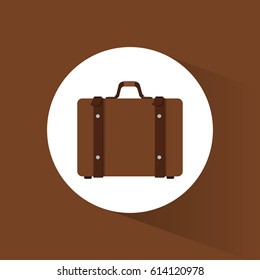 suitcase travel equipment icon