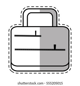suitcase travel equipment shadow vector illustration eps 10