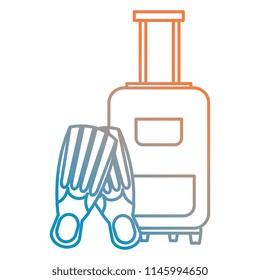 suitcase travel with fins