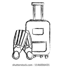 suitcase travel with fins