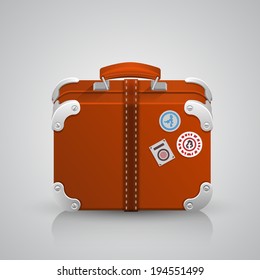 Suitcase for travel icon, Bag sign, Vector illustration