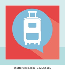 suitcase travel icon design, vector illustration eps10 graphic 