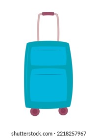 suitcase travel icon flat isolated