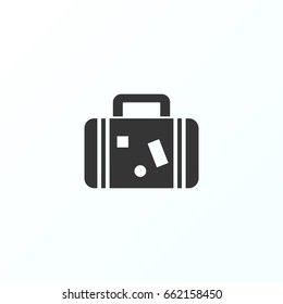 Suitcase travel icon illustration isolated vector sign symbol